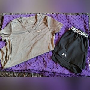 Women's UA t-shirt and shorts